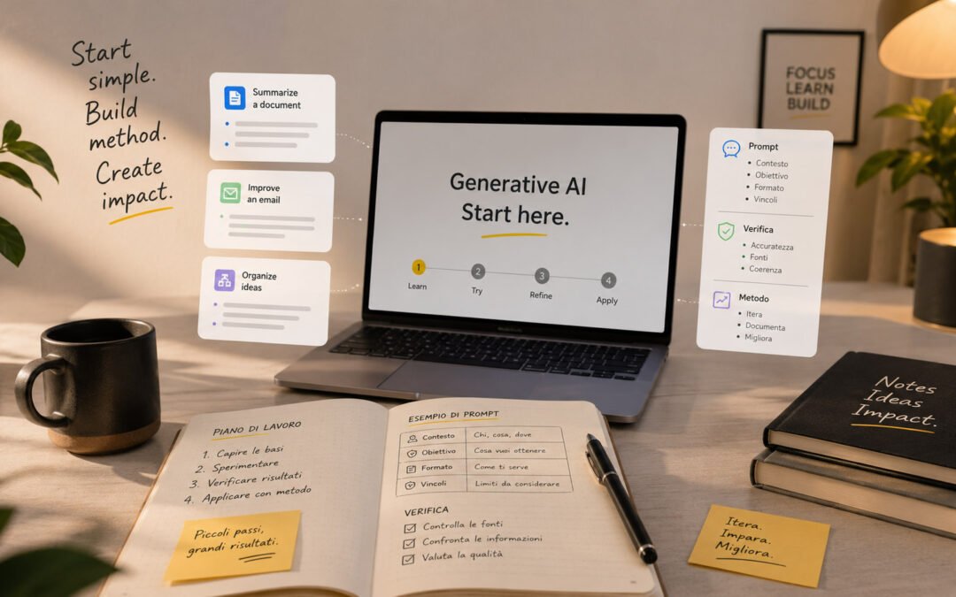 Come iniziare a usare l’intelligenza artificiale generativa