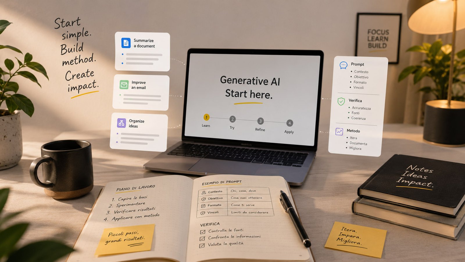 Come iniziare a usare l’intelligenza artificiale generativa